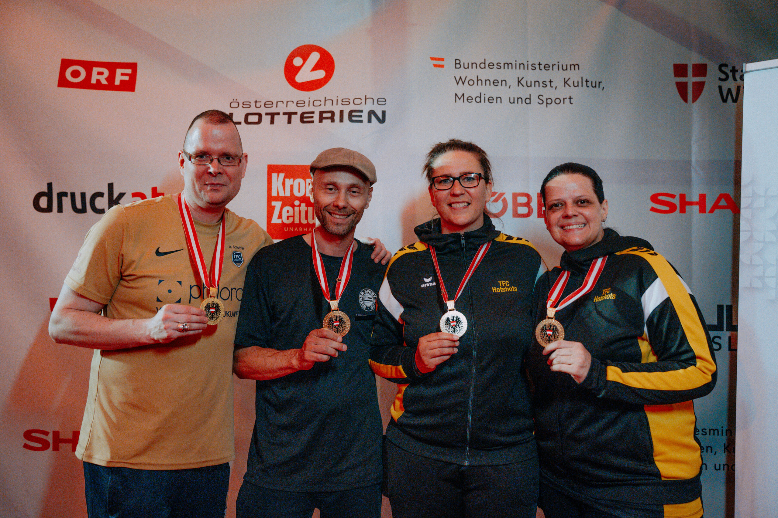 Antonio Schaffer, Dalibor Suvajac, Karen Scheuer und Marina Tabakovic